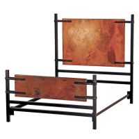 Florida Forged Iron & Hammered Copper Panel Bed