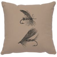 Fly Lures Decor Pillow - Alabaster Cotton