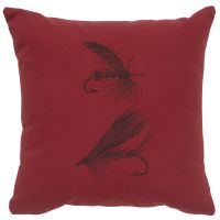 Fly Lures Decor Pillow - Brick Cotton