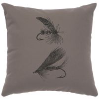 Fly Lures Decor Pillow - Chrome Cotton