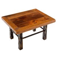 Forged Base Barn Wood End Table