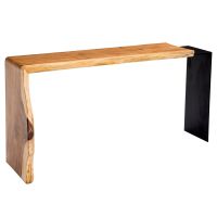 Forged Forest Natural Sofa Table - Black Walnut - Natural Clear Finish