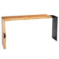 Forged Forest Natural Sofa Table - Black Walnut - Natural Clear Finish