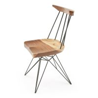 Forged Forest Modern Wood Dining Chair