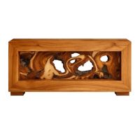 Forgeview Console in Golden Walnut