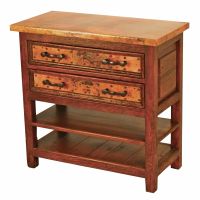 Francisco Hammered Copper 2 Drawer Nightstand