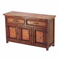 Francisco Hammered Copper 3 Door 2 Drawer Buffet