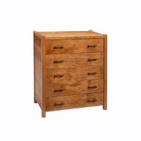Fullerton Cherry Wood 5 Drawer Chest