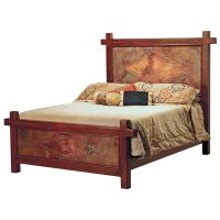 Ganado Engraved Copper Panel Bed