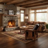 Some lifestyle images are created with AI for visualization purposes. Crafted from natural solid wood, each piece is unique and will vary.