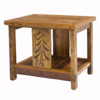 Giant Grove Reclaimed Barn Wood Rectangular Bedside Table