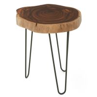Golden Walnut Hairpin End Table