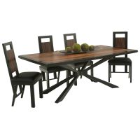 Golden Walnut Matrix Dining Table