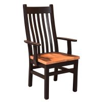 Golden Gate Reclaimed Dining Arm Chair - Ebony Chair Frame Finish