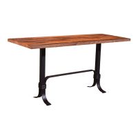 Grant Urban Rustic Reclaimed Pub Table - Clear Table Top Finish