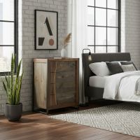 Contemporary Dresser: Some lifestyle images are created with AI for visualization purposes. Crafted from natural solid wood, each piece is unique and will vary.