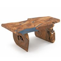 Great Lakes Live Edge Golden Walnut Slab Coffee Table