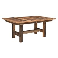 Reclamation Grove Barn Wood Dining Table - Expandable Top - Clear Finish