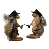 Gunslinger Squirrel Taxidermy Mounts