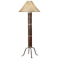 Hacienda Natural Wood Floor Lamp shown in Dark Finish. 24" pictured shade sold separately.