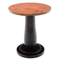 Hammered Copper Pedestal Pub Table