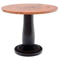 Hammered Copper Pedestal Pub Table