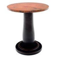 Hammered Copper Pedestal Pub Table