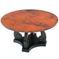 Hammered Copper Scroll Dining Table