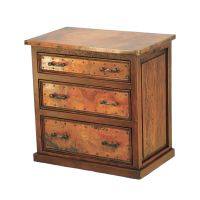 Hammered Copper 3 Drawer Chest