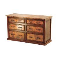 Hammered Copper 6 Drawer Dresser