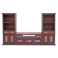 Hammered Copper Widescreen TV Entertainment Center