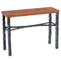 Hand Forged Metal X Barn Wood Sofa Table