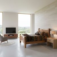 Golden Walnut Live Edge Slab Bed