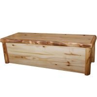 Beartooth Aspen Log Hope Chest - 60" - Flat Front - Natural Panel & Natural Log