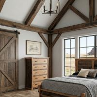 Rustic Chest of Drawers: Some lifestyle images are created with AI for visualization purposes. Crafted from natural solid wood, each piece is unique and will vary.