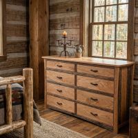 8 Drawer Dresser: Some lifestyle images are created with AI for visualization purposes. Crafted from natural solid wood, each piece is unique and will vary.