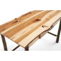 Hickory Desk with Drawer