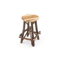 Hickory Round Top Twig Stool