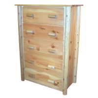 Hidden Lake 5 Drawer Log Chest