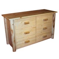 Hidden Lake 6 Drawer Log Dresser