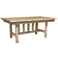 Hidden Lake Cedar Log Trestle Dining Table