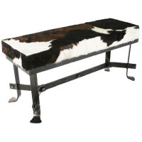 Santa Fe Steer Hide Bench