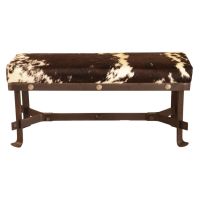 Santa Fe Steer Hide Bench