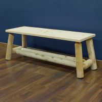 Hidden Lake Cedar Log End Bench