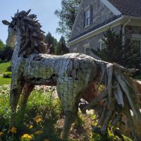 Driftwood Horse Sculpture