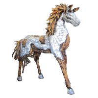 Driftwood Metal Horse