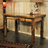 Aspen Log Writing Desk in Honey Finish