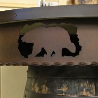 Bear Cutout in the Pub Table