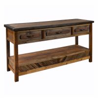 Jackson Hole 3 Drawer Barn Wood Sofa Table