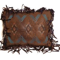 Embroidered Diamond Throw Pillow